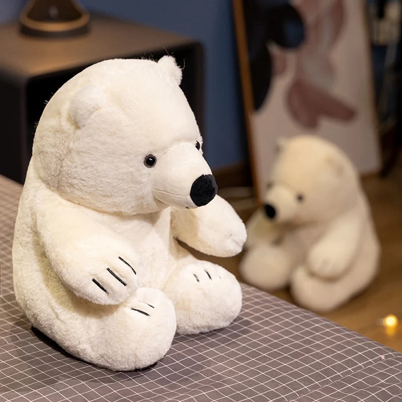 Hot 30cm Imitation White Bear Plush Toys Soft Catoon Stuffed Dolls Kawaii Animals Plush Toys Girls Boys Companion Sleeping Toys