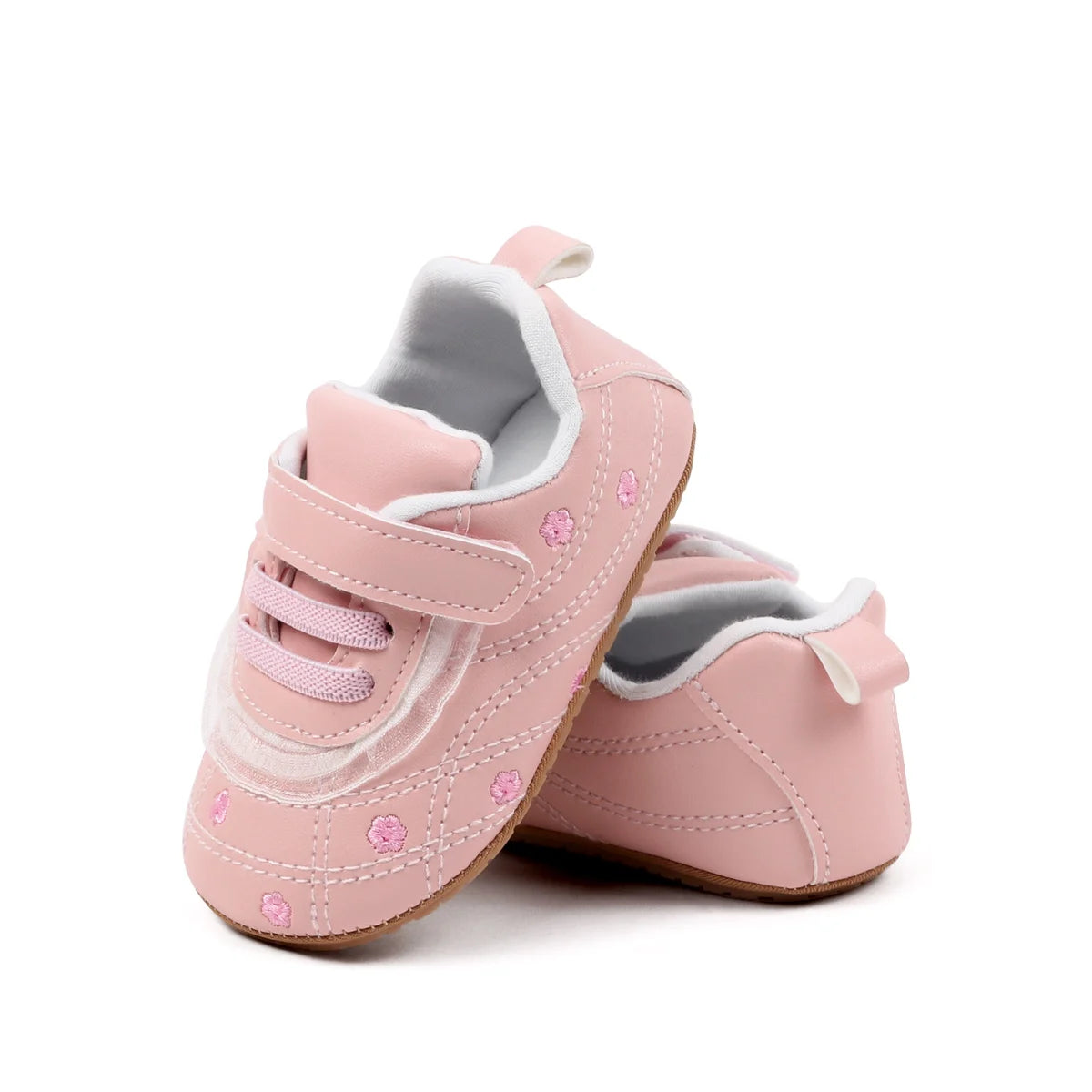 Baby Boys And Girls First Walking Toddler Shoes High Quality Baby Sneaker For 0-18 Months Spring And Autumn Soft TPR Sole