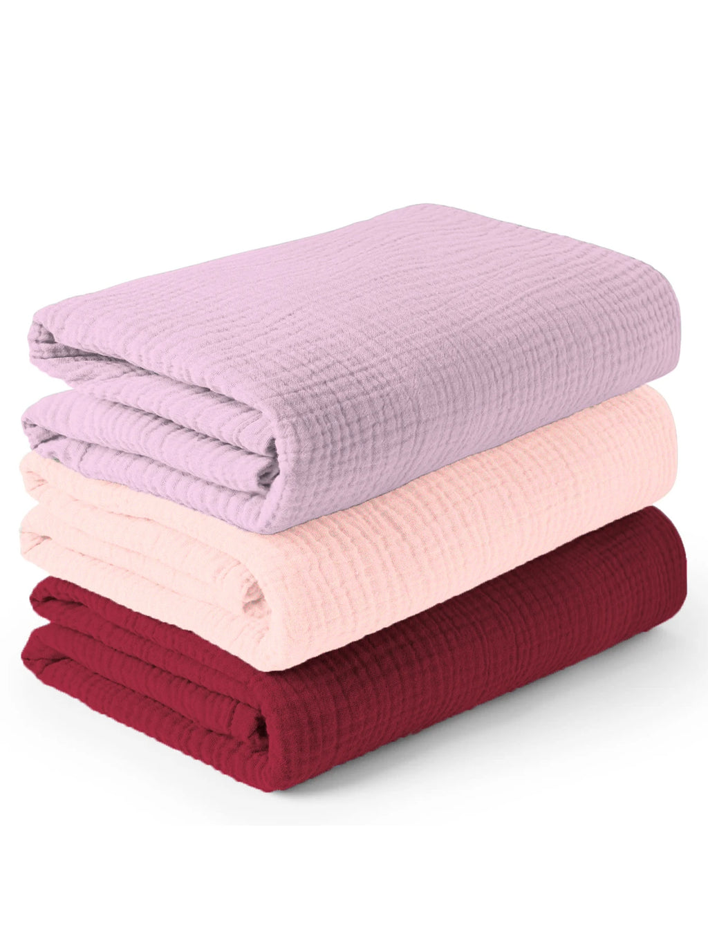 3PCS/set Soft Breathable Newborn Baby Receiving Blanket Muslin cotton Wholesale Swaddle Blankets