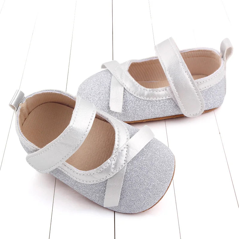 Hot Selling Spring And Autumn Baby Girls First Walking Toddler Shoes For 0-18M Baby Princess Shoes Fashion Design Soft Sole