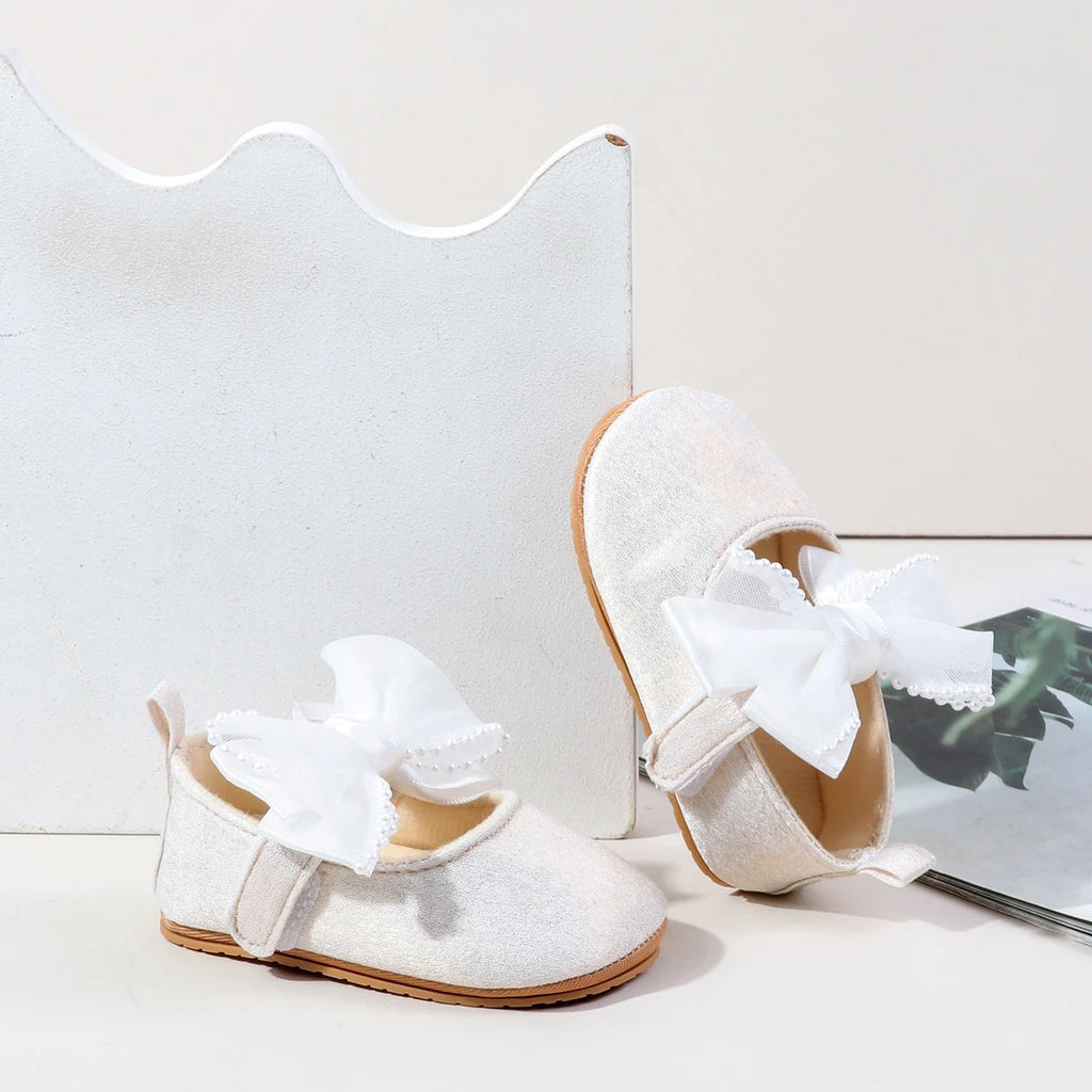Spring And Autumn 0-18 Months Newborns Wearing Outward Walking Shoes With Durable Soft Sole And Non Slip Princess Shoes
