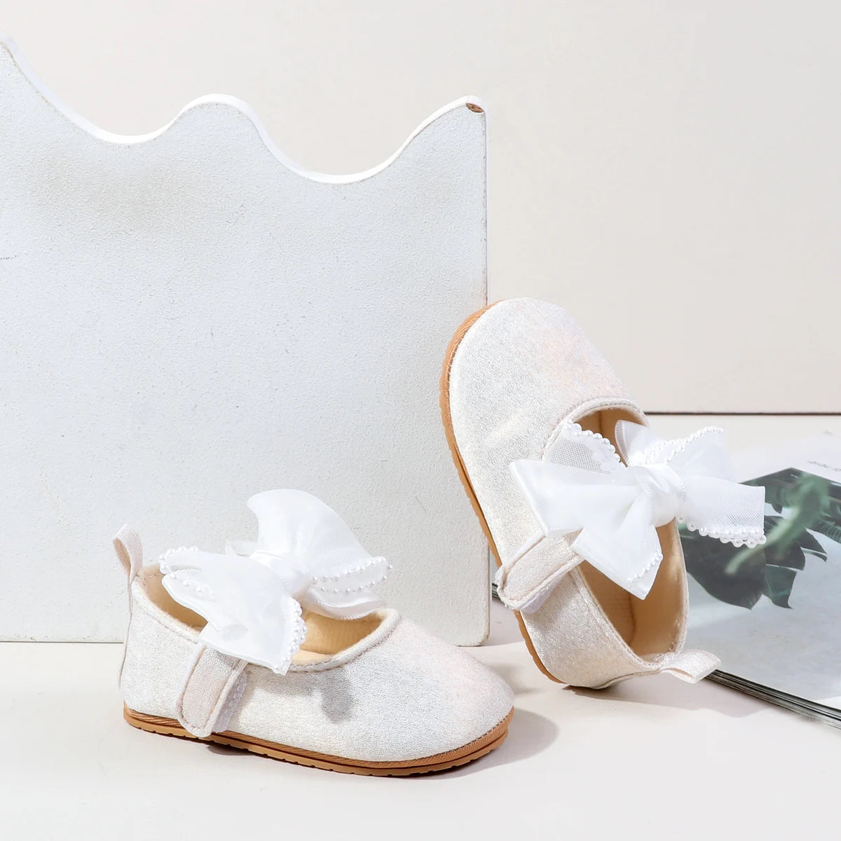 Spring And Autumn 0-18 Months Newborns Wearing Outward Walking Shoes With Durable Soft Sole And Non Slip Princess Shoes