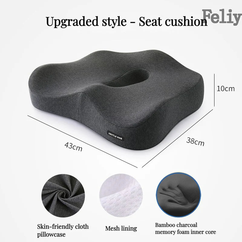 ComfiLife Memory Foam Office Chair Cushion Back Support Lumbar Pillow Model CSM01