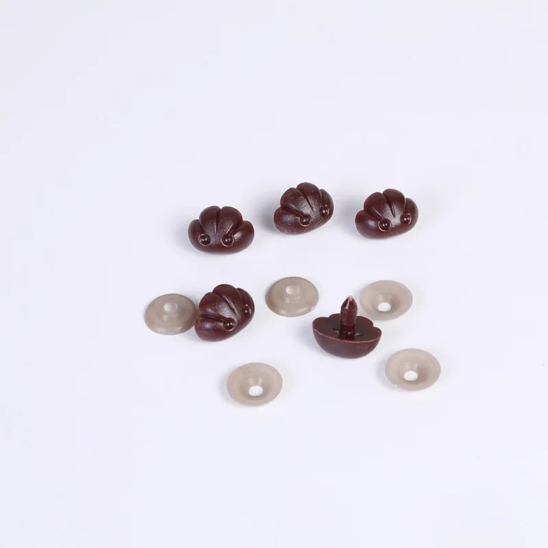 DIY 10Pcs 5/12/20MM Dog Nose Smooth Accessory Plug in Animal Plastic Personalized Nose Crochet Toy Doll Making Supply Plush Doll
