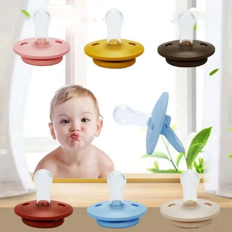 Baby Silicone Pacifier Soother BPA 6-18 Months Old for Baby Girls Boys Sleepy Outdoor Dummy Pacifier