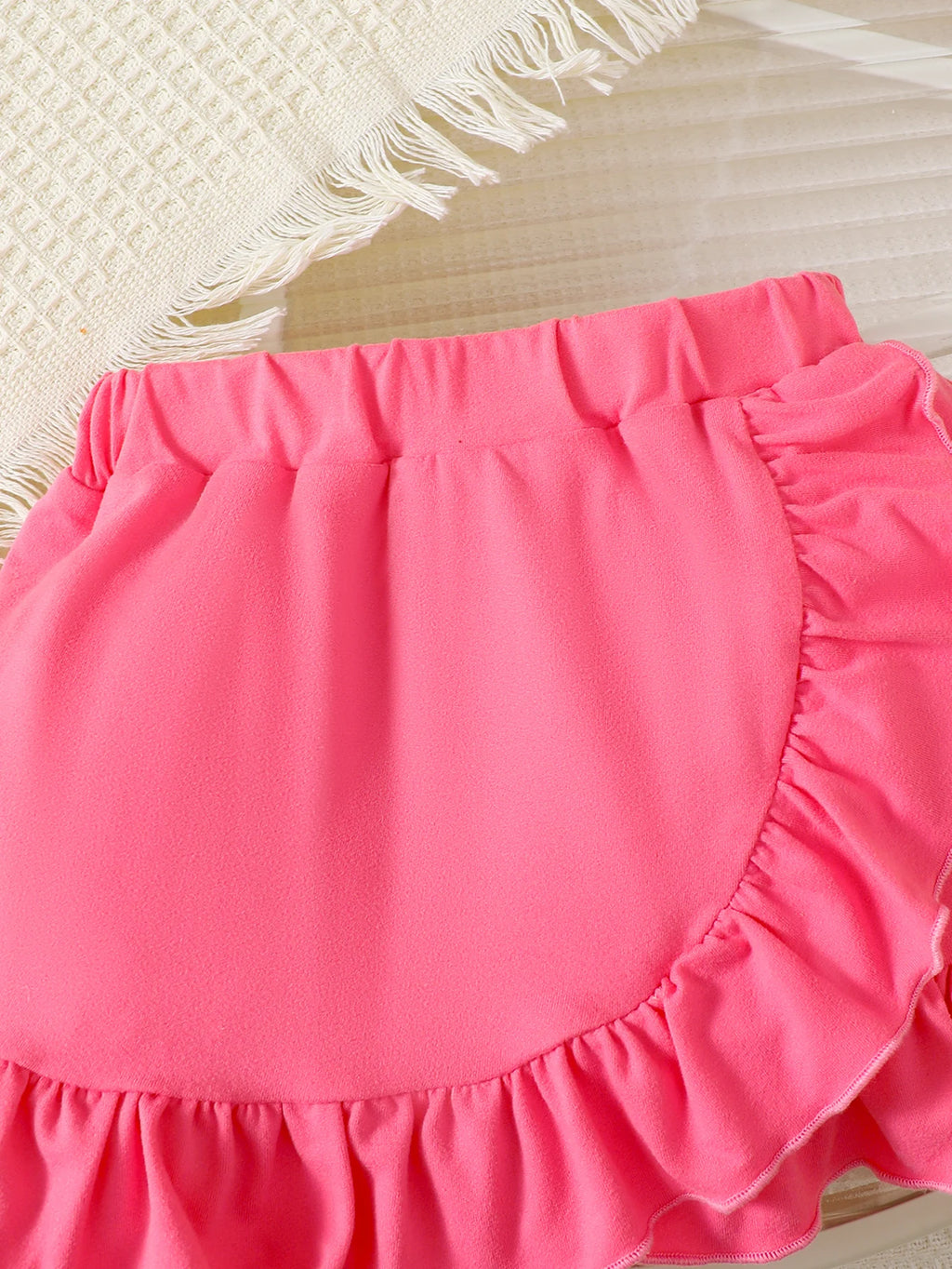 0-3 Year Baby girl Set Rose red letter Printed Top Ruffled irregular design half skirt 2Pcs/ Set, Toddler Summer Fashion Set