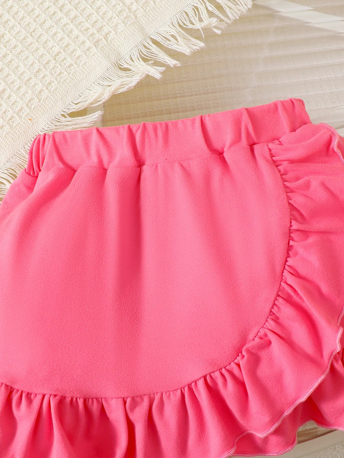 0-3 Year Baby girl Set Rose red letter Printed Top Ruffled irregular design half skirt 2Pcs/ Set, Toddler Summer Fashion Set