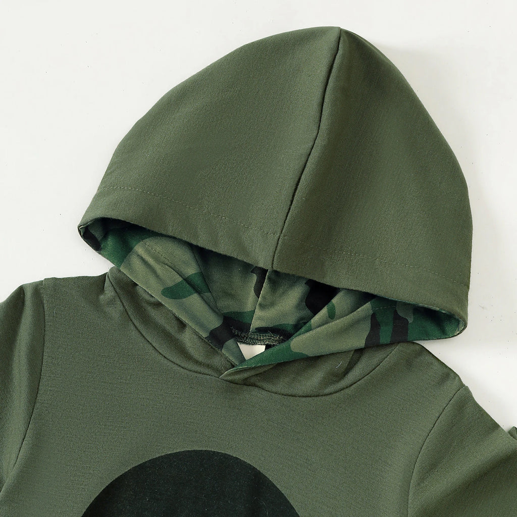 Baby Boy Camouflage Set Army Green Mom's Boy Letter Printed Top+Camouflage Pants Set for 0-3 Year Baby Boys Spring  Autumn Set