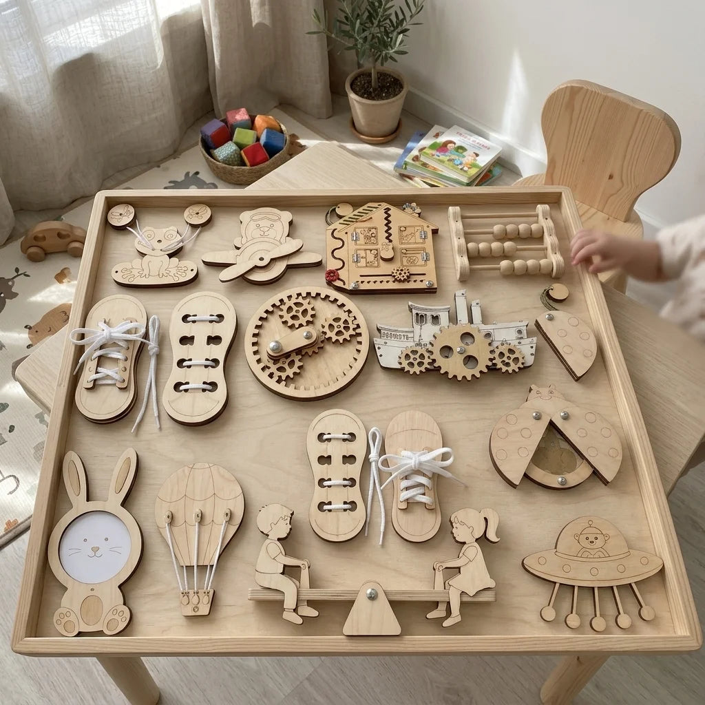 Montessori Wooden Fraction Puzzle Toys Kids Educational Math Learning Board Game Early Learning Fractions Toy Montessori Gift