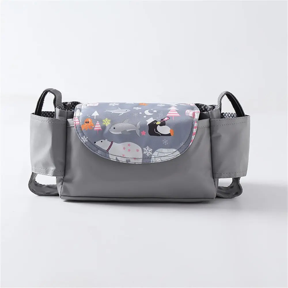 Stroller Organizer Bag For Pram Buggy Baby Carriage With Bottle Holder 35x11x15cm