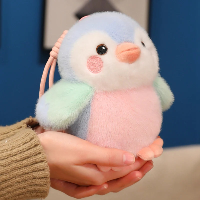 Wholesale 16cm Fluffy Pretty Bird Doll Cartoon Kawaii Pet Plush Toy Lifelike Little Pendants Car Bags Decor Keychain Kid Gift