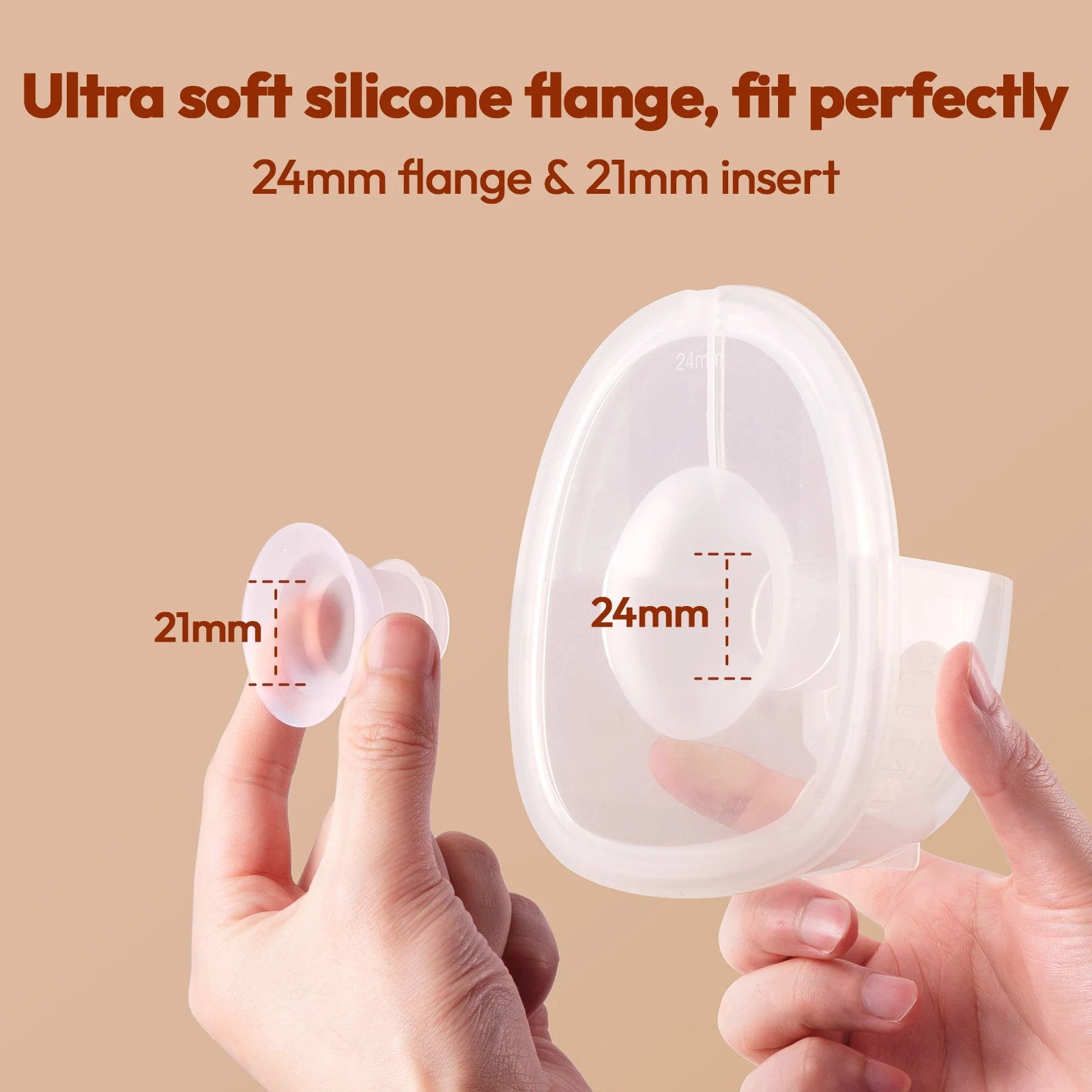 NCVI Wearable Breast Pump,Electric Hands Free Breast Pump with 4 Modes & 9 Levels,21/24mm Flange, Painless Low Noise