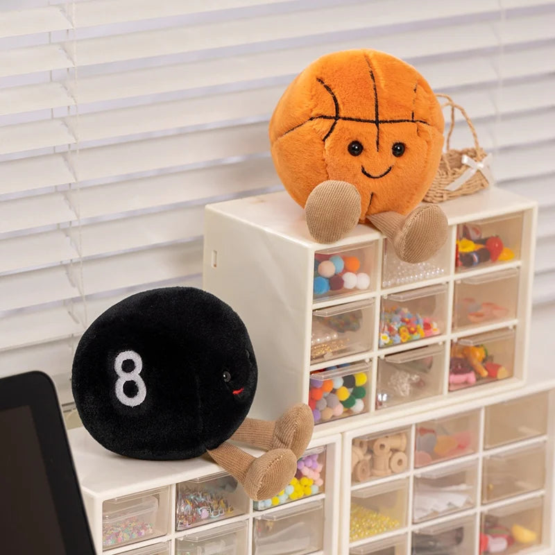 Cute Soft Stuffed Plush Toy - Basketball Football Tennis Baseball Billiards - Cute Pillow Players Souvenir Birthday Gift