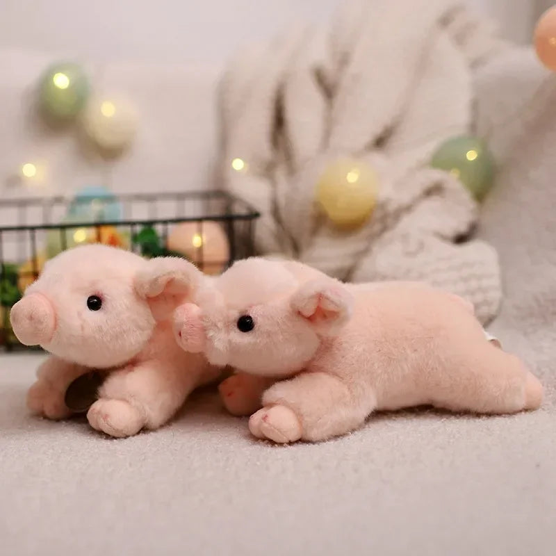 Lifelike Pig Plush Toy Soft Stuffed Animal Simulation Piggy Doll Cute Birthday Gift for Girls And Boys