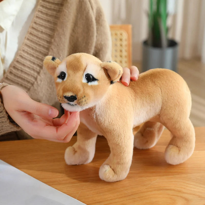 New Simulation Lion Tiger Leopard Plush Toys Home Decor Stuffed Cute Animals Dolls Gift For Children Birthday Christmas