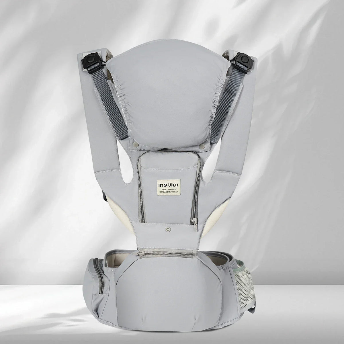 INSULAR 3 In 1 Baby Carrier With Hip Seat Front Hold And Breathable Waist Stool For 0-2Y