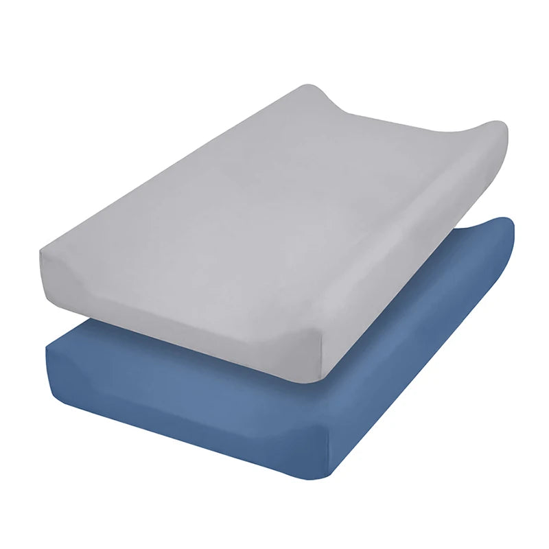 2PCS Changing Pad Cover Set Ultra Soft Breathable Cozy Microfiber Diaper Change Table Sheets for Baby Fit Most Changing Pads
