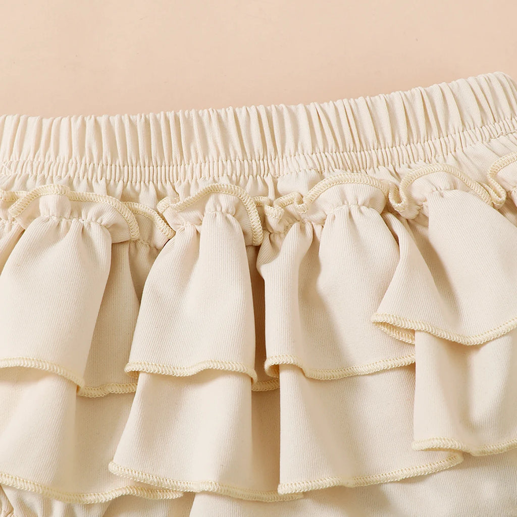 0-3 Year Baby Girl Doll Collar Sleeveless Top+Cake Skirt Set Toddler Summer Set fit for Mothers' Little Princess Baby Clothing