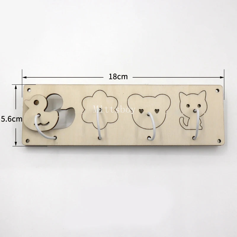 Wooden Busy Board Key Lock Switch Slides Paillette Educational Toy For Early Learning Kls-01