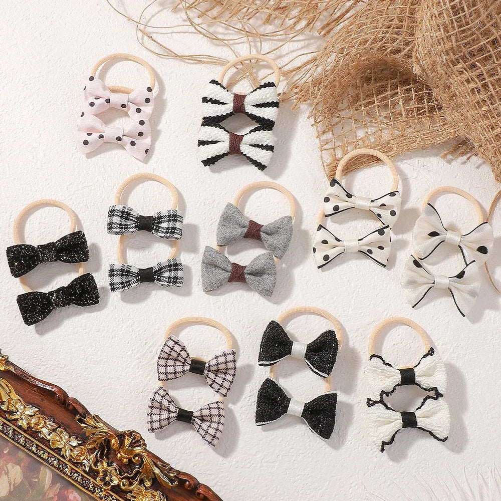 20Pcs Elastic Hair Bands for Girls Baby Scrunchies Bows Kids Hair Accessories Ties for Children