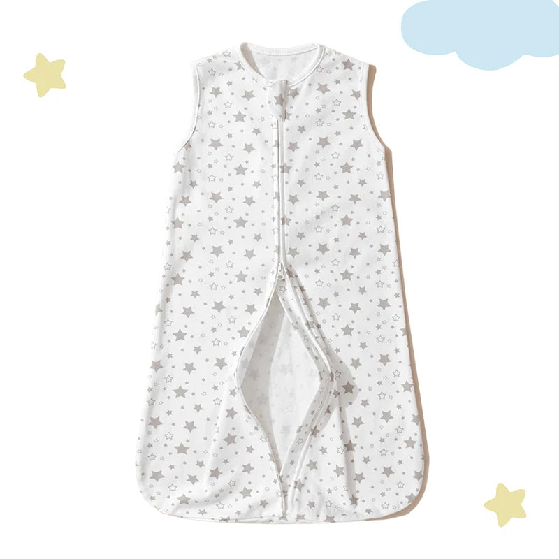 100% Cotton Baby Sleep Sack Sleepping Bag Sleeveless  Wearable Bedding Blanket Suit Summer Soft For Baby Toddler