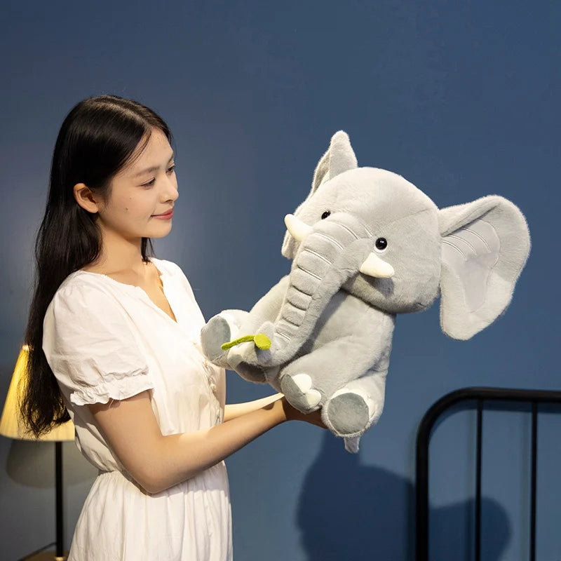 Nice 1pc 25/40cm Cartoon Cute Elephant Plush Doll Long Nose Pink Grey Sitting Animal Stuffed Toy Home Decor Gift For Boys Girls