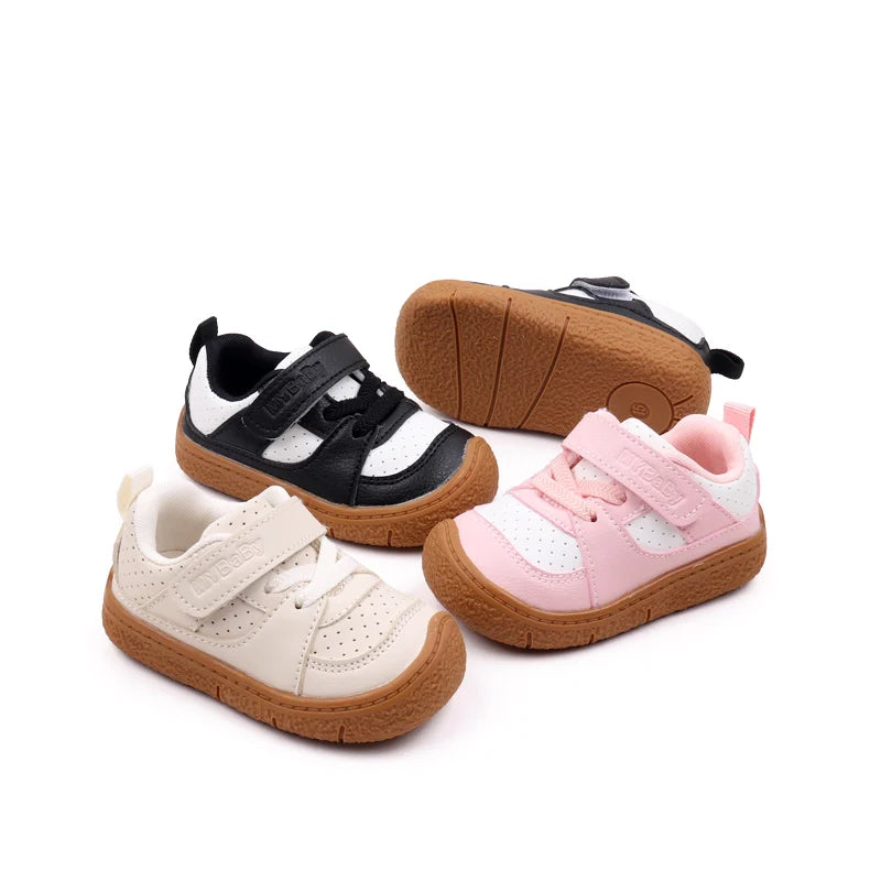 High Quality Baby  Toddler Shoes Rubber Sole Anti-slip Soft PU for  0-3 Years Boys and Girls Spring and Autum Style Ooydoor BM06