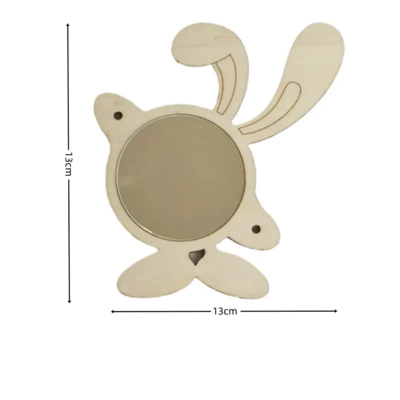Montessori Busy Board Wooden Educational Toy for Children Gear and Hand Wheel Alarm Clock Mirror