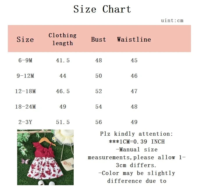 Baby girl clothing Ruffled edges and Sloping shoulder Straps, Fashionable Dress for 0-3 Year old Baby girls, Summer Party Dress