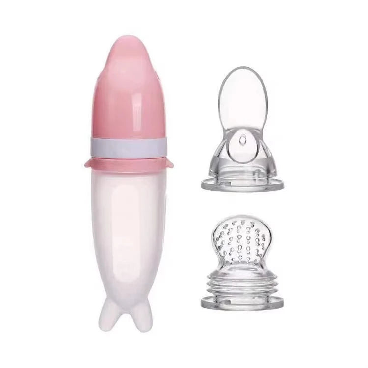 Baby Feeding Bottle Dolphin Silicone Rice Cereal Spoon Newborn Tableware Baby Goods Feeding Spoon Infant Utensils