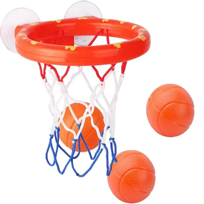 4pcs Bathroom Shooting Game Toy Bathtub Basketball Hoop Set Fun Kids Bath Toys with 3 Balls Gift for Toddler Kids Children Baby