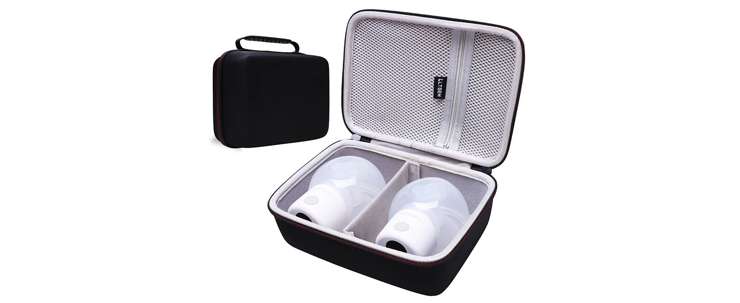 LTGEM Breast Pumps Carrying Bag Case Compatible with 2pcs Momcozy S12 Pro / S12Pro / S9 / M5 / All Momcozy Wearable Breast Pump