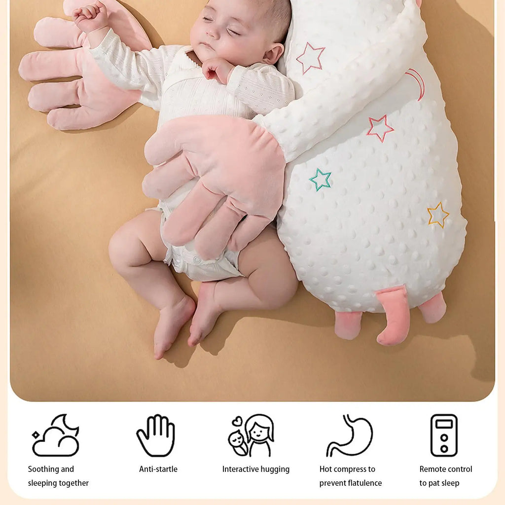 Automatic Soothing Palm Electric Sleep Buddy Soothing Doll with Remote Control 3 Gear Adjustable for Bedroom Indoor Home Baby