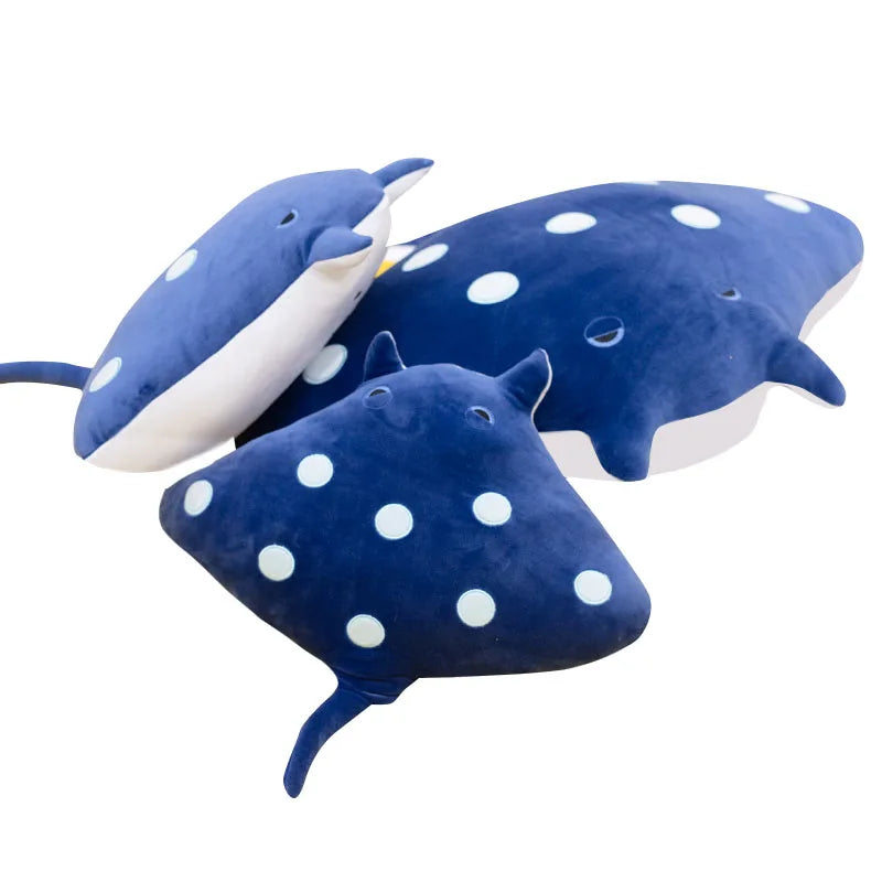 Hot Ray Cat Manta Rays Plush Toy Soft Stuffed Sea Animals Devil Fish Cute Sleeping Companion Cuhsion for Children Birthday Gifts