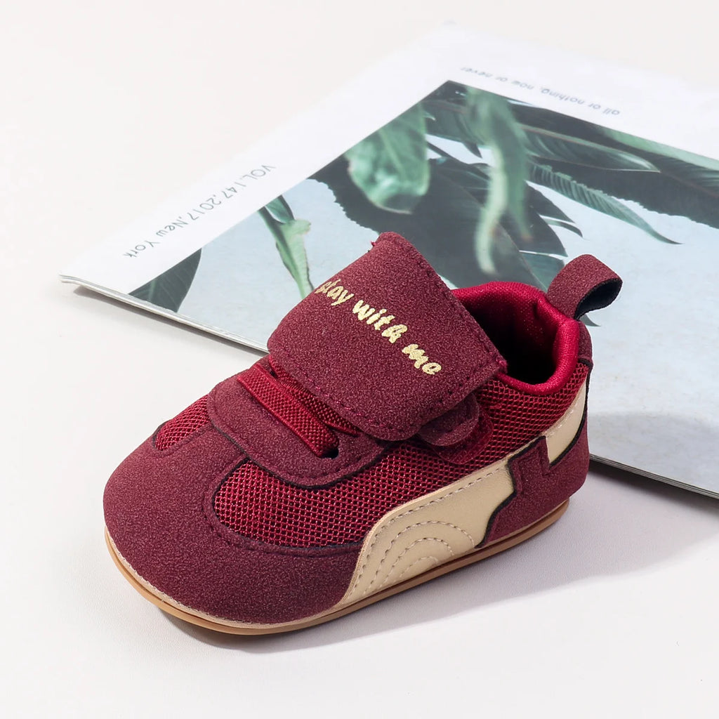 Newborn Baby Shoes Classic Leather Soft Soles Non Slip Toddler Walking Shoes for Boys and Girls 0-18M First Step Walking Shoes
