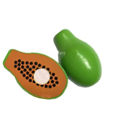 Wooden Fruit Cutting Educational Toy For Children Kitchen Playset With Peelable Fruit 1Pcs