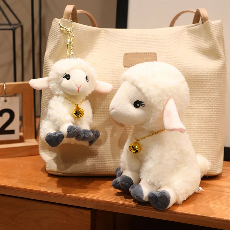 2026 Adorable Bell Sheep Stuffed Plush Toys Accompany Sheep Stuffed Animals Soft Collectible Kids Fans Birthday Xmas Toys Gift