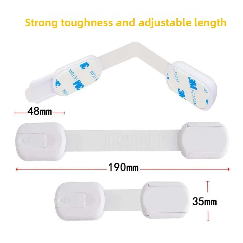 Multifunctional Banded Cabinet Door Safety Locks Drawer Locks Child Pet Proof Protective Latches for Home Security