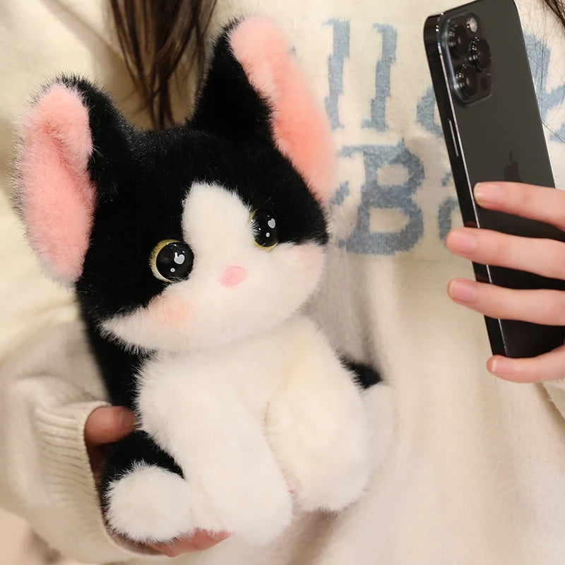 Nice Adorable Sitting Devon Cat Siamese Cat Plush Toy Doll Home Office Decoration, Perfect Gift For Cat Lovers Boys And Girls