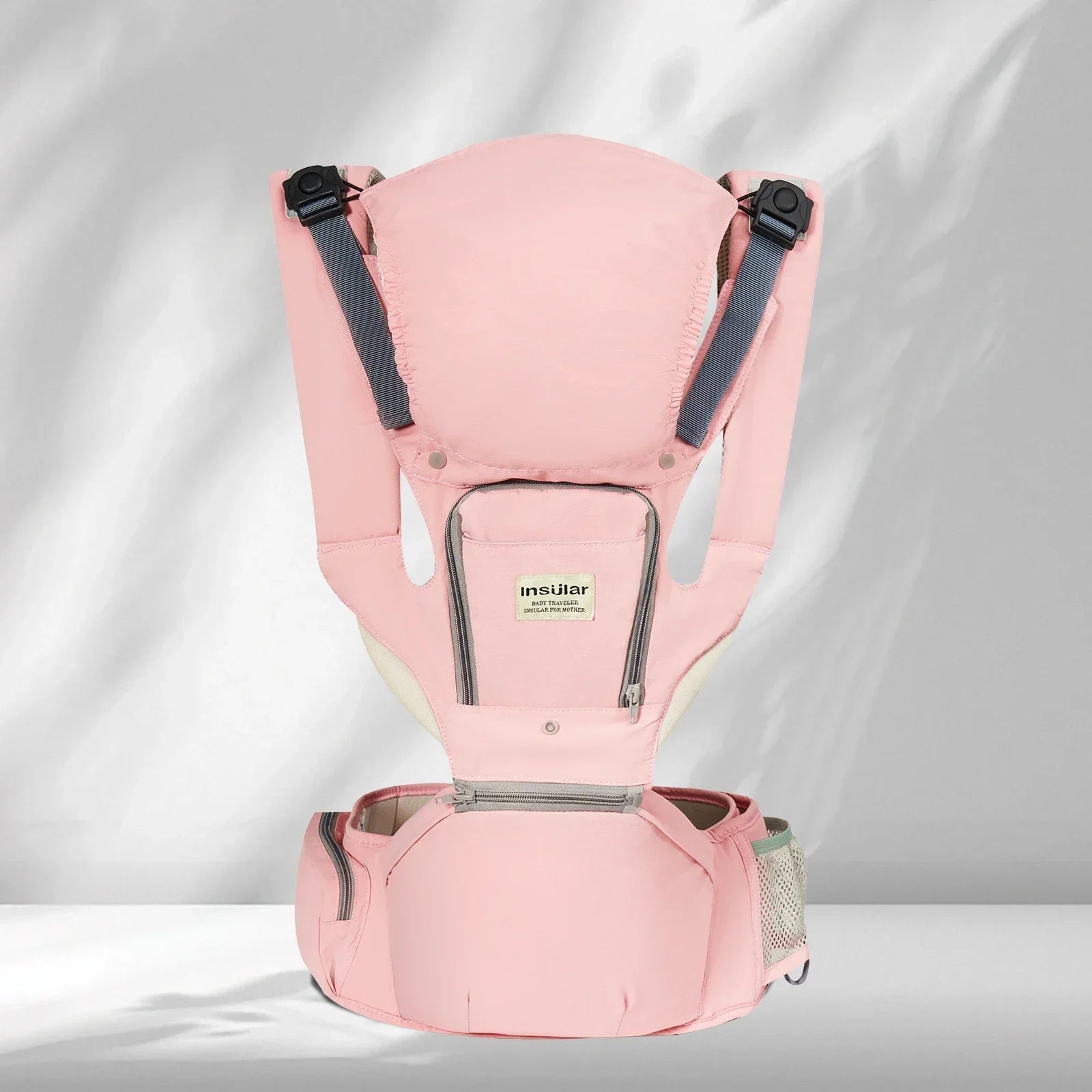 INSULAR 3 In 1 Baby Carrier With Hip Seat Front Hold And Breathable Waist Stool For 0-2Y