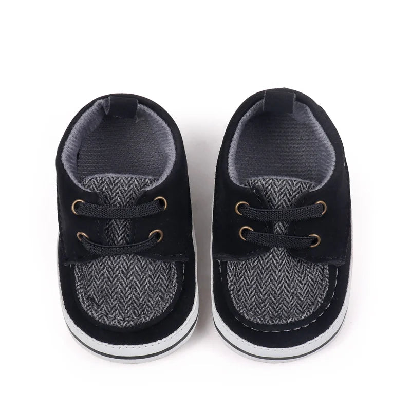 Spring And Autumn Baby Boys First Walking Indoor Outdoor Toddler Shoes With Fashion Design And Soft TPR Sole For 0-18M Baby