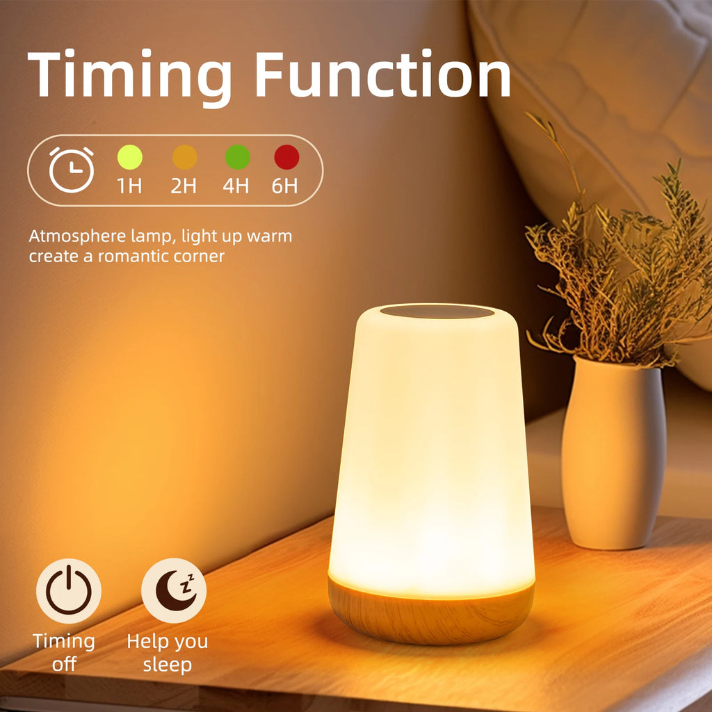 Sleeping Night Light Bedside LED Desktop Decoration Night Light Remote Control Touch 13 Colors Atmosphere Light Lamp with Hook