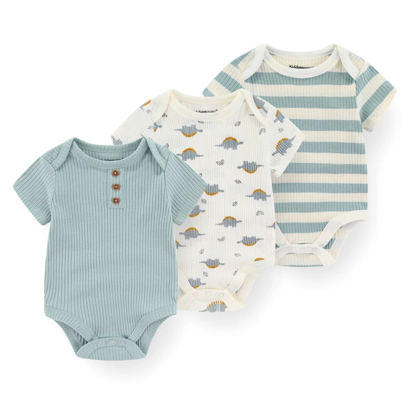 Four Seasons Unisex Infant Bodysuits Set 3 4 5 Pcs Cartoon Print Newborn Onesies