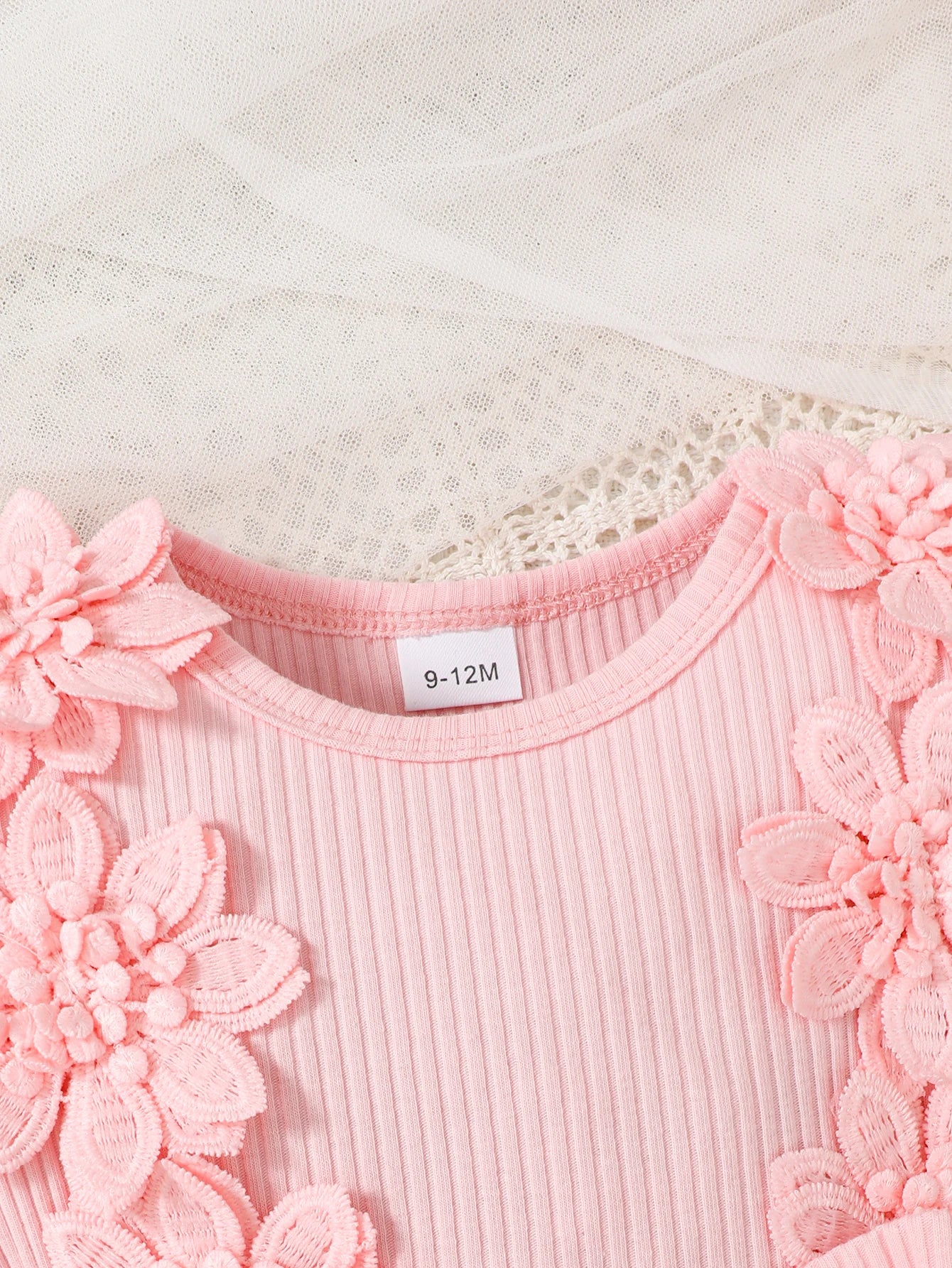 0-18 Months Newborn Baby girl Bodysuit Beautiful Flower Bow Chiffon Jumpsuit+Headband 2Pcs/Set for Baby Summer Fashion Jumpsuit