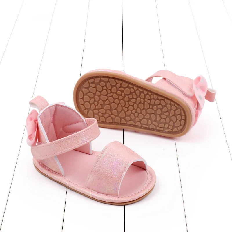 Baby Sandal  Summer New Design Soft PU Beautiful Butterfly Bow High Quality Anti-slip Sole Casual Style New Fashion BJZ3231