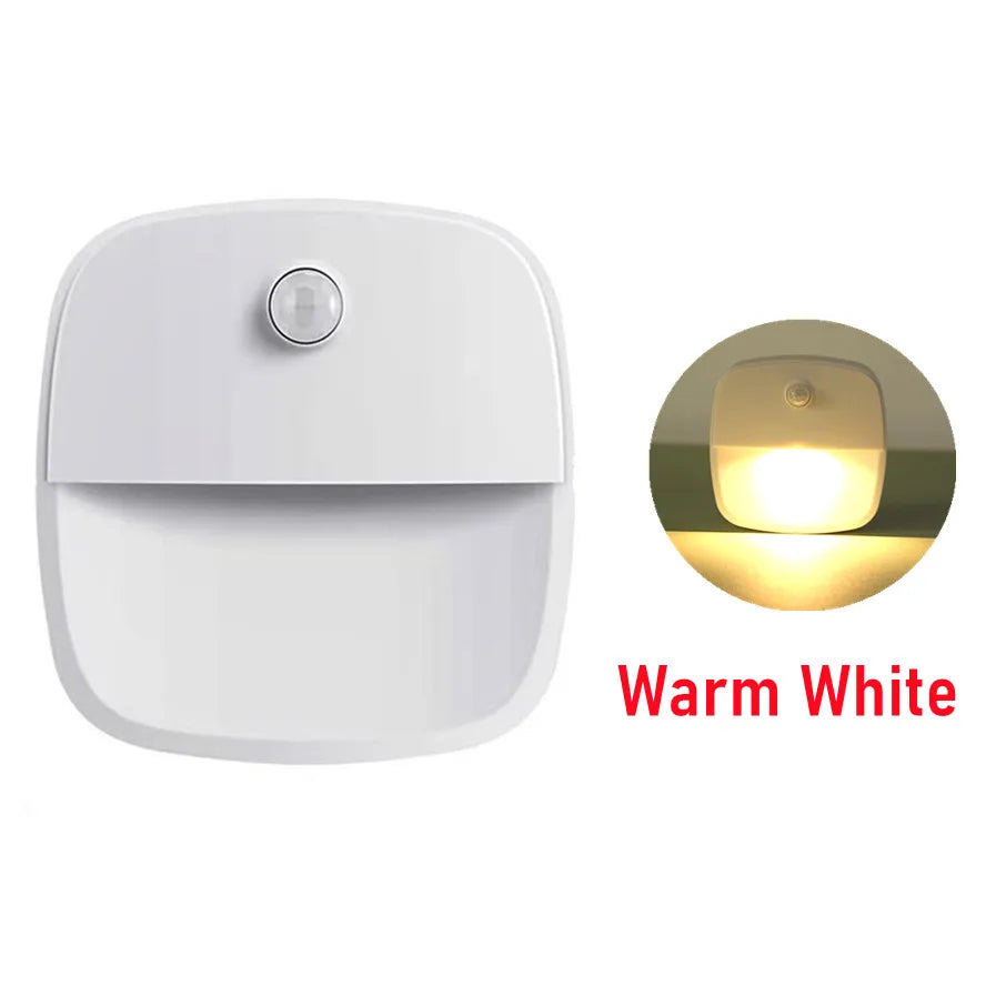 LDHLM Mini Led Motion Sensor Night Light AAA Battery Powered Wall Mount Bedroom Staircase Closet Lamp