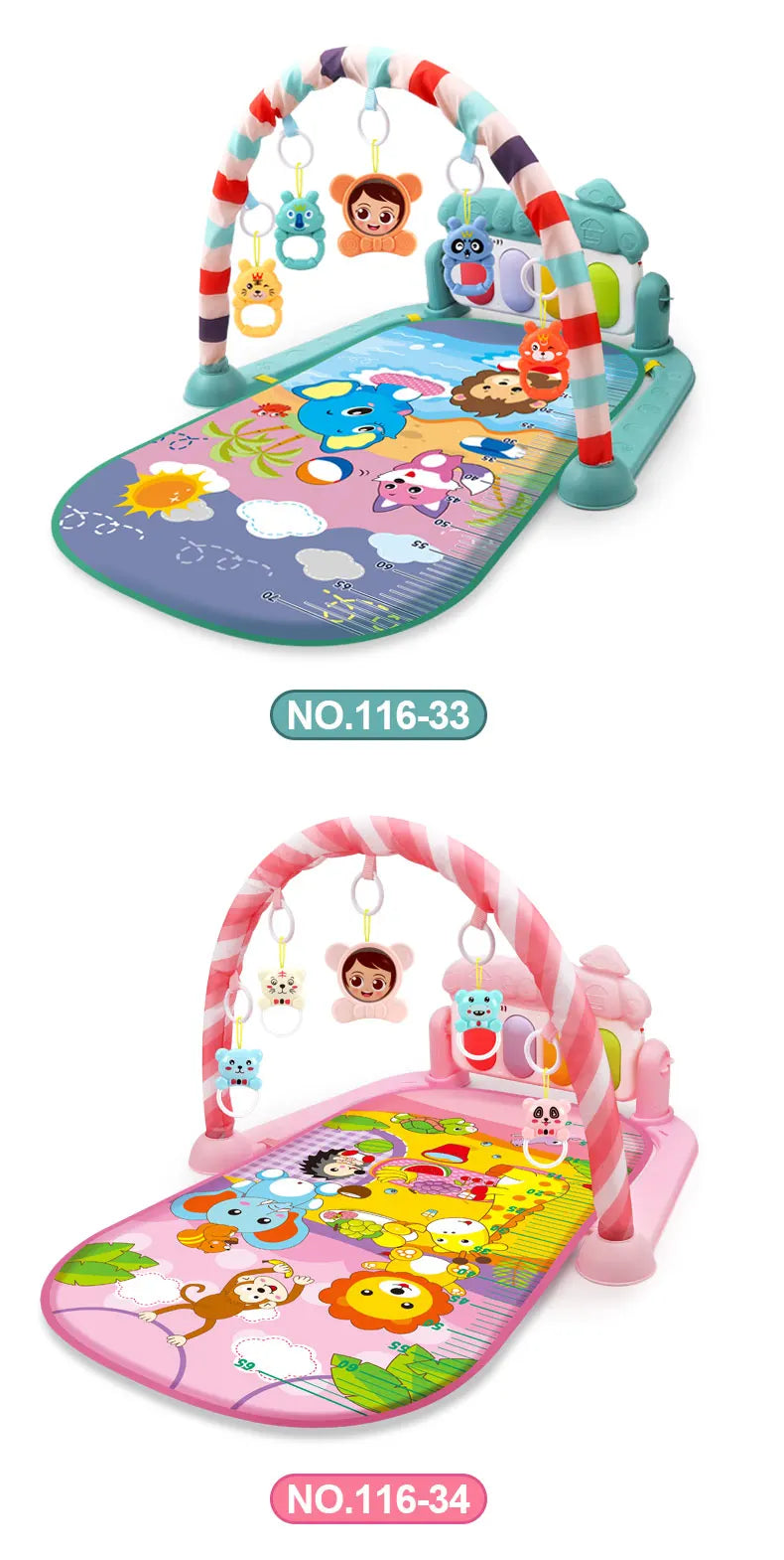 Multifunctional Baby Activity Gym Play Mat Musical Rack Kid Infant Fitness Frame Educational Crawling Carpet Toy Children Gift