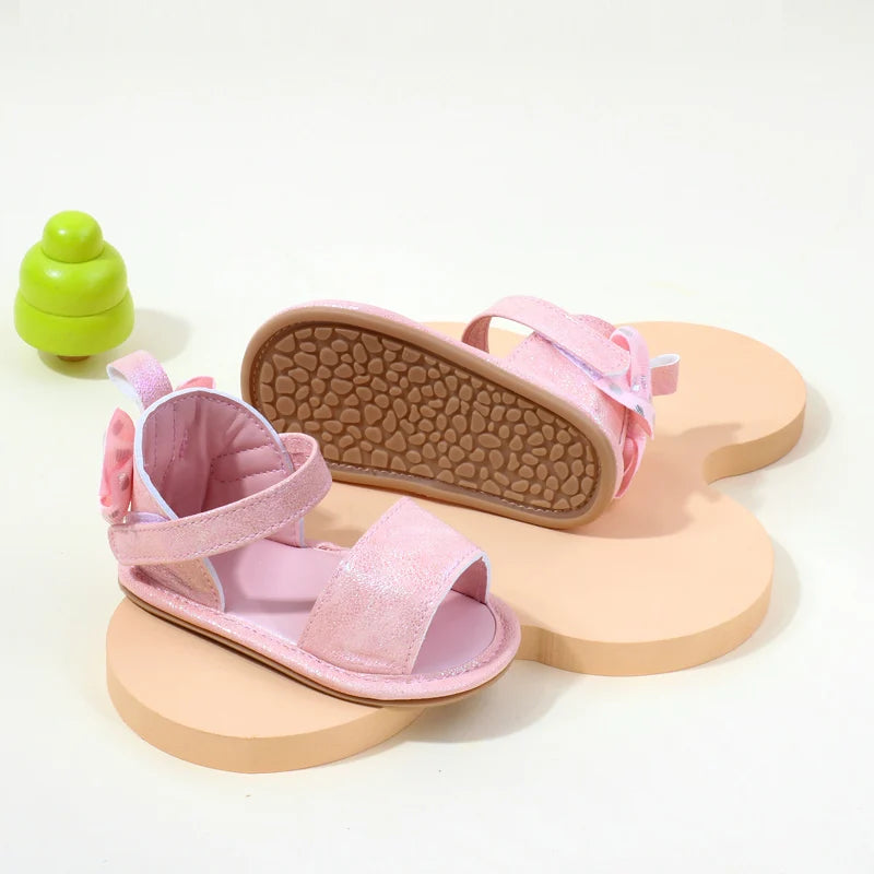 Baby Sandal  Summer New Design Soft PU Beautiful Butterfly Bow High Quality Anti-slip Sole Casual Style New Fashion BJZ3231