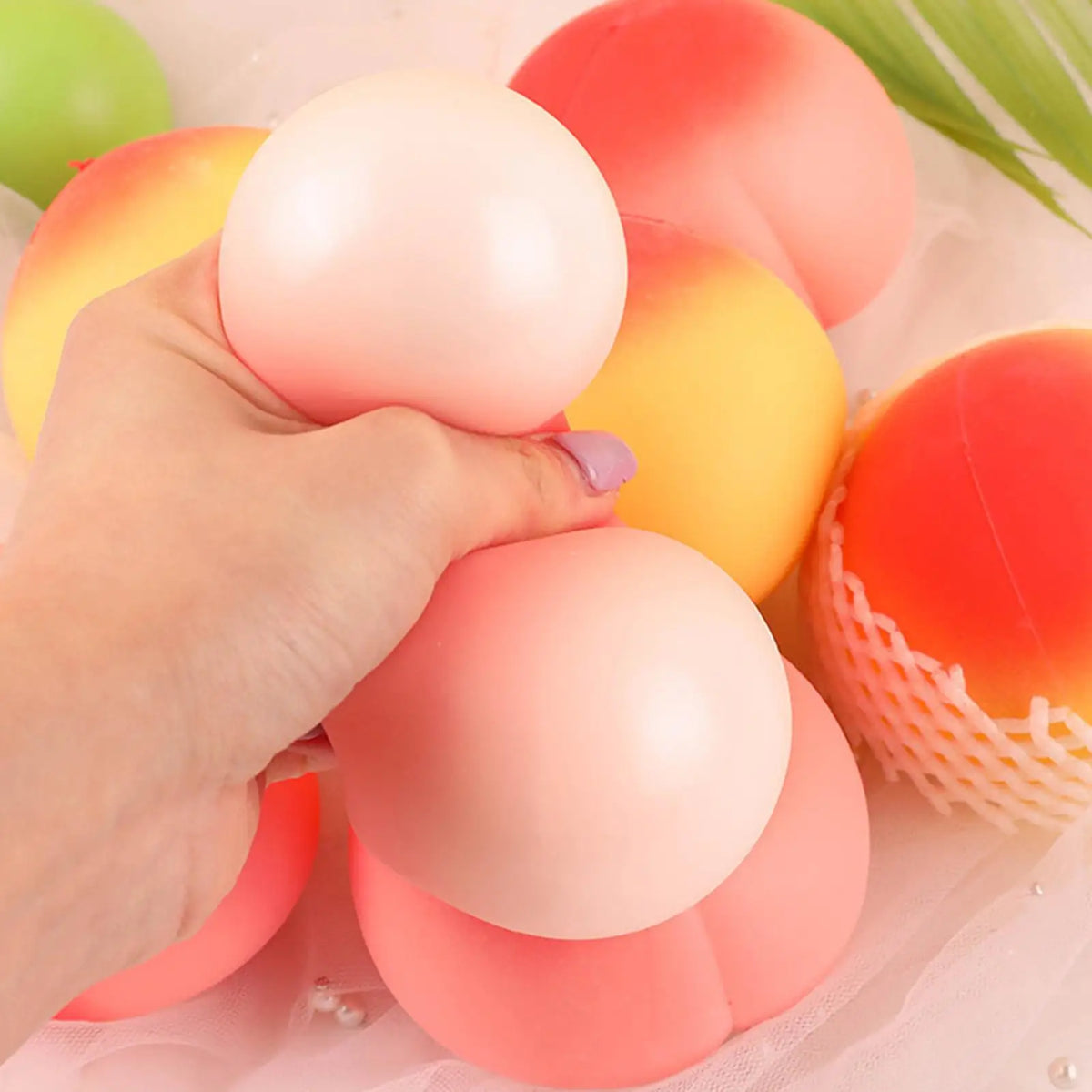 Soft Peach Fruit Squishy Toy Slow Rising Stress Relief for Adults Slow Rising Stress Relief Fidget Toy Novelty Gifts