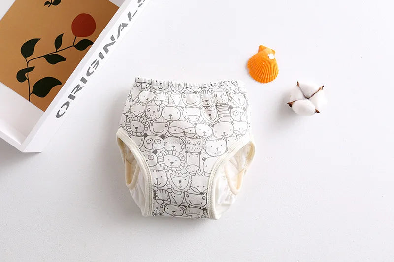 Cotton Baby Training Pant Reusable Gauze Diaper Waterproof Cloth Diaper Baby Study Pants Washable Nappies Diapering